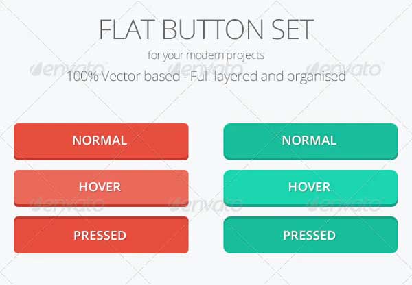 Flat App Download Buttons