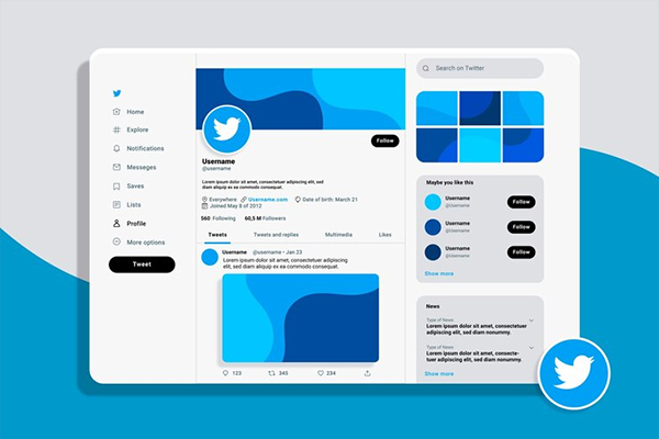 Flat Design Twitter Mockups