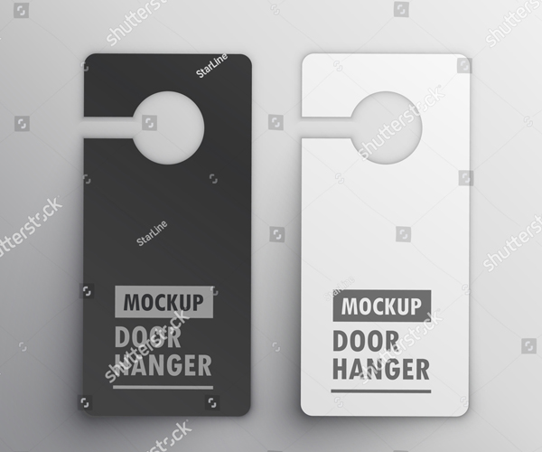 Flat Door Hanger Mockups