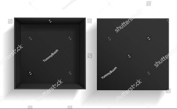 Flat Square Box Mockup PSD Download
