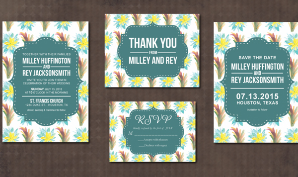 Floral Wedding Invitation Designs