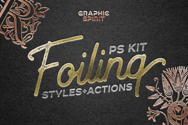 Foil Stamp Photoshop Styles Actions