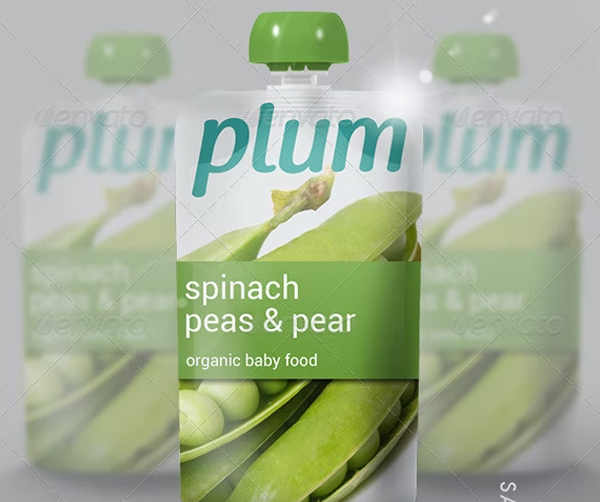 Foil Bottle Pouch Bag Packaging Mock-Up