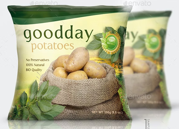 Foil Pouch Plastic Bag Packaging Mock-Up