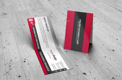 Folded Visting Card Mockups Template