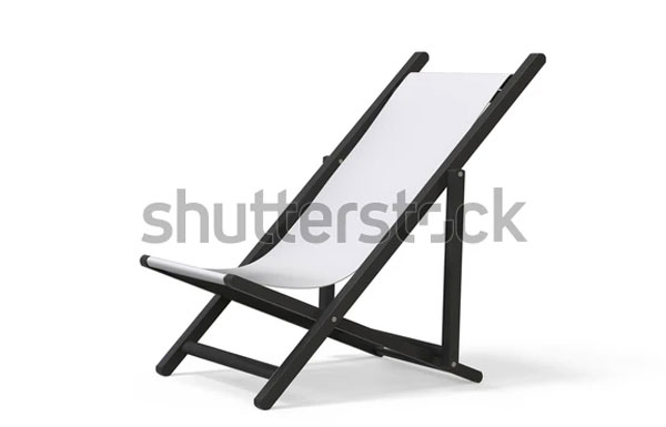 Folding Deckchair or Beach Chair Mockup