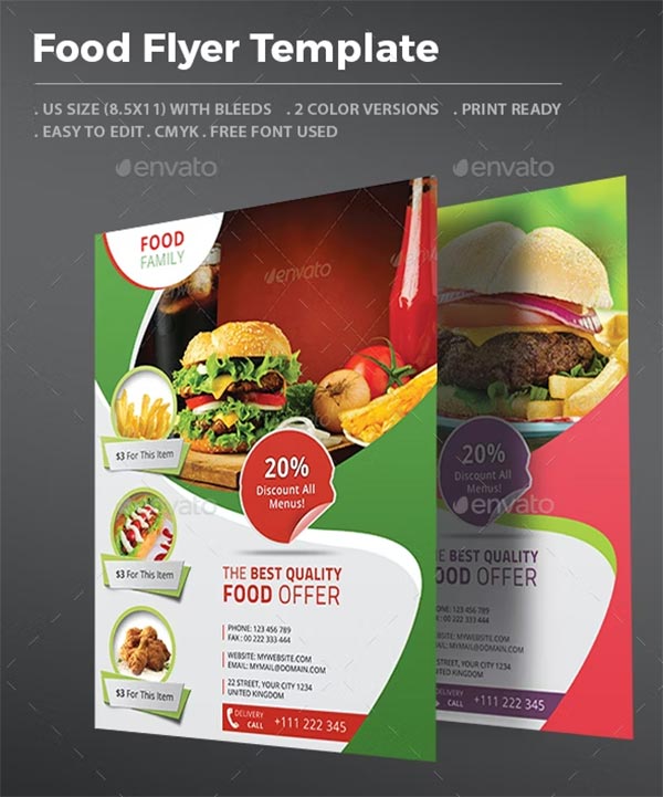 Food Flyer PSD Design