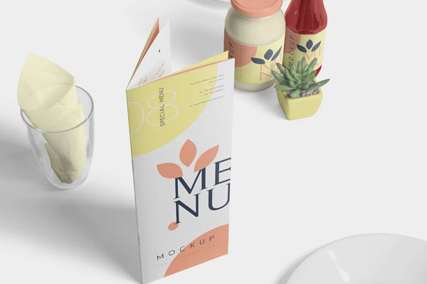 Food Menu Book Mockups