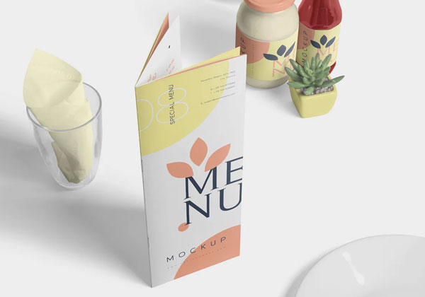 Food Menu Book Mockups