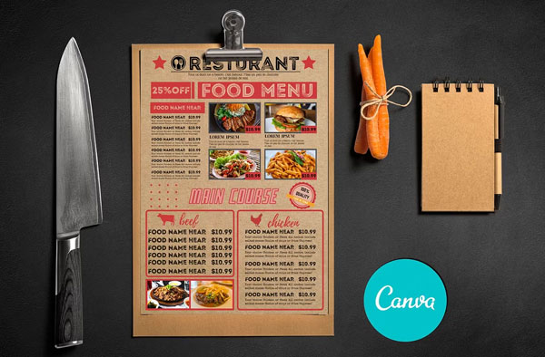 Food Menu Flyer Printable Template