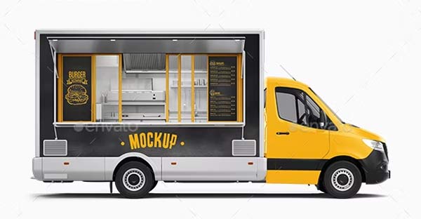 Food Realistic Truck Mockups