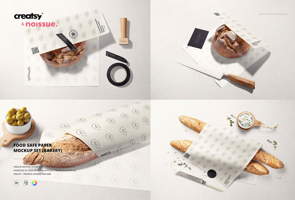 Food Safe Paper Mockup Set