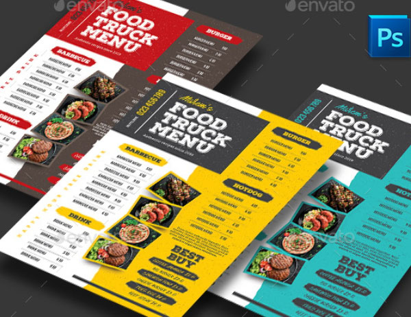 Food Truck Menu Flyer Design