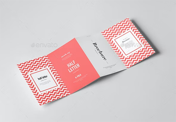 Four-Fold Half Letter Brochure Mock-up