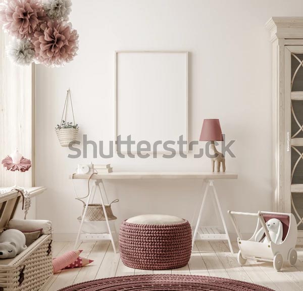 Frame in Warm Colored Girl Mockup