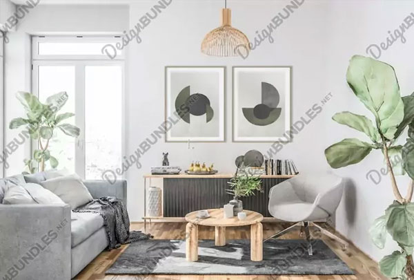 Frame Mockup In Living Room