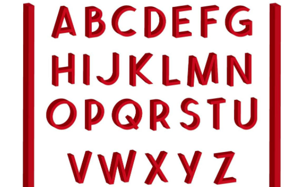 Free 3D Font Vector Set