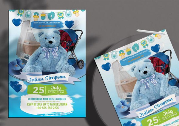 Free Baby Shower Event Invitation Flyer Template