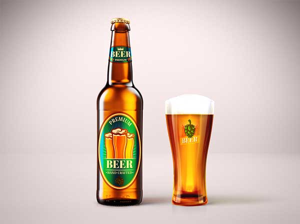Free Blonde Beer Ad Mockups
