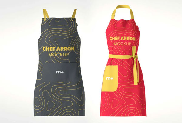 Free Chef Kitchen Apron Mockup