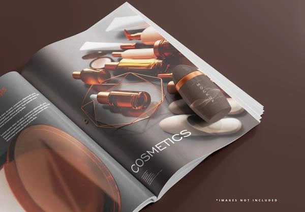 Free Deodorant Bottle and Magazine Mockup Template