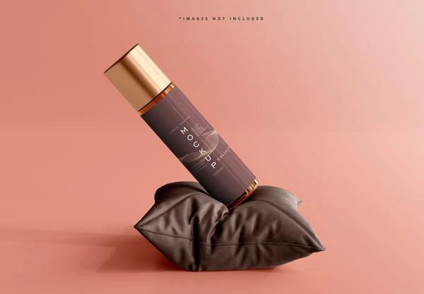 Free Glass Deodorant Bottle Mockup Template