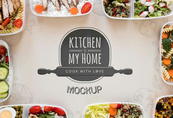 Free PSD Kitchen Mock-up