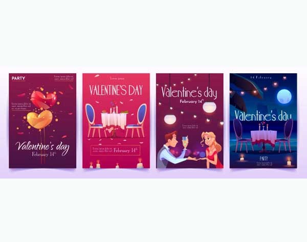 Free Valentines Day Invitation Set