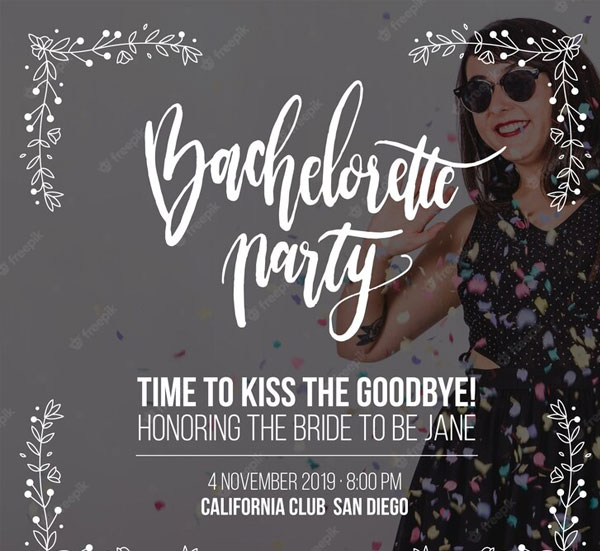 Free Vector Bachelorette Party Template