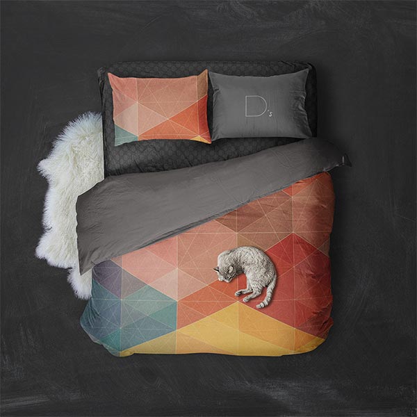Free Bed Linen PSD Mockup