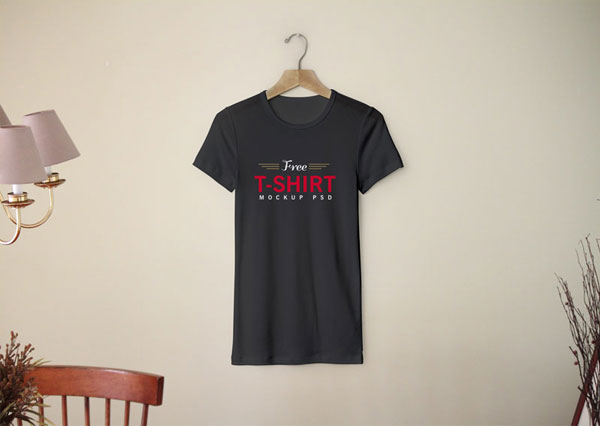 Free Blank Half Sleeves T-Shirt Mockup