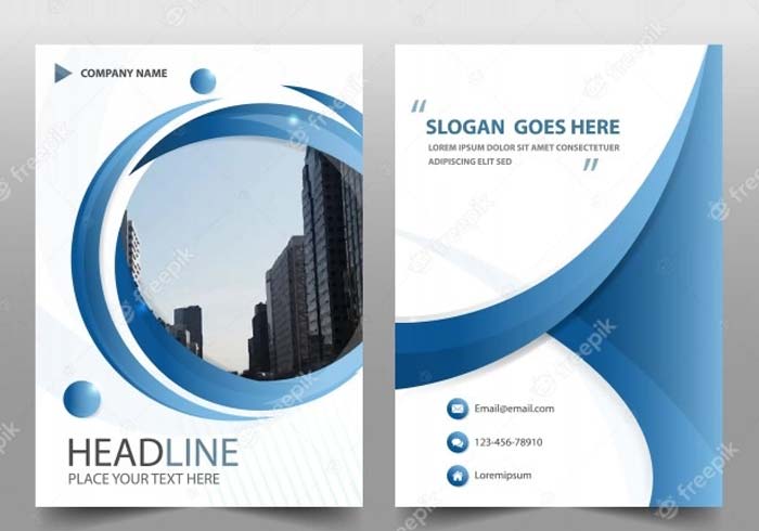 Free Blue Round Modern Recruitment Brochure Template