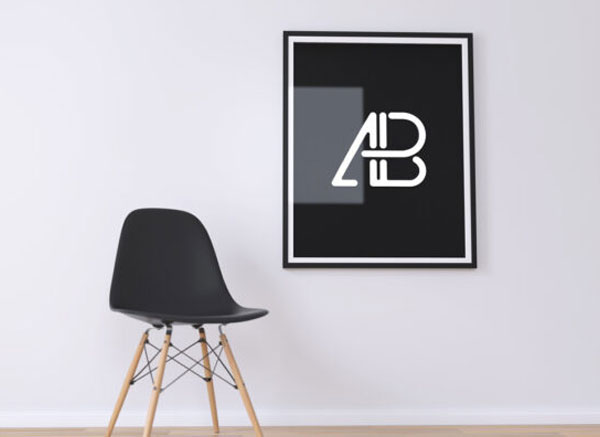Free Chair and Frame Mockup