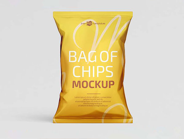 Free Chips Bag Mockup PSD Template