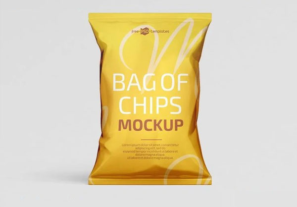 Free Chips Packet Mockup PSD Template