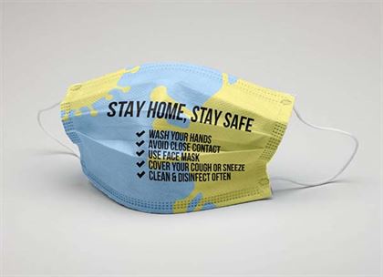 Free Covid-19 Virus Medical Face Mask Mockup