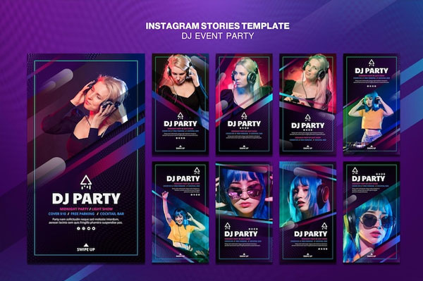 Free Dj Party Instagram stories