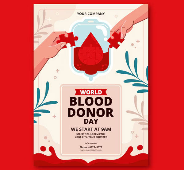 Free Download Blood Donor Day Flyer Template
