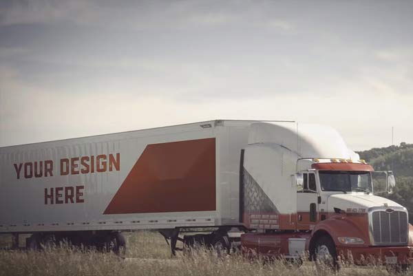 Free Editable Truck Branding Mockups
