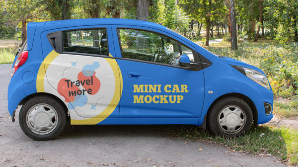 Free Electric Car Mockup PSD Set