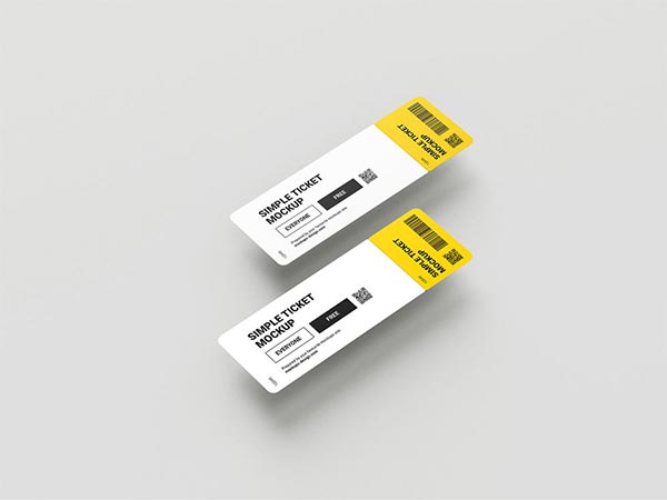 Free Event Ticket Mockup PSD