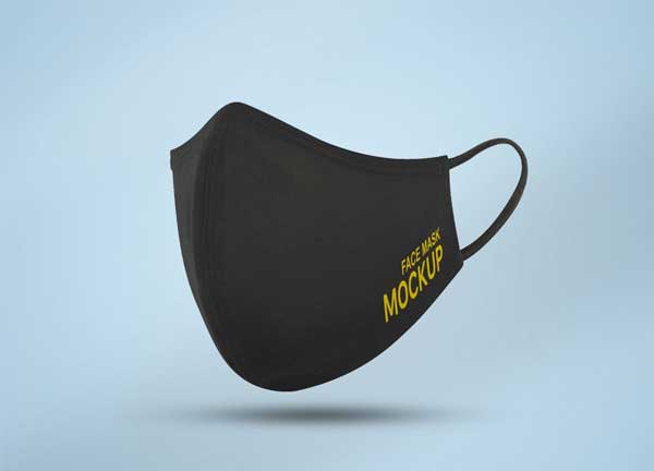 Free Face Mask PSD Mockup Design