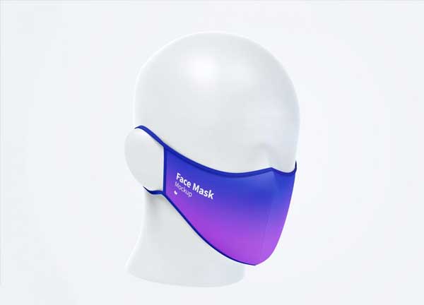 Free Face Mask PSD Mockup