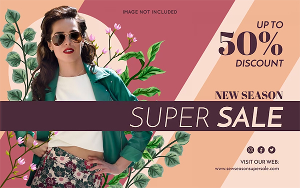 Free Fashion Banner Photoshop Template
