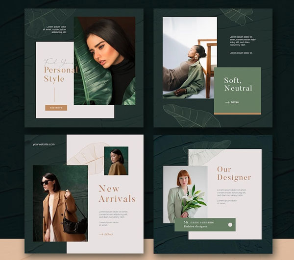 Free Fashion Square Banner Template
