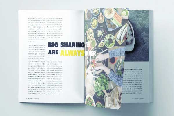 Free Food Magazine Design Template