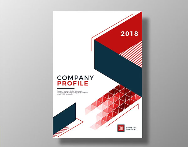 Free Geometric Business Brochure Photoshop Template
