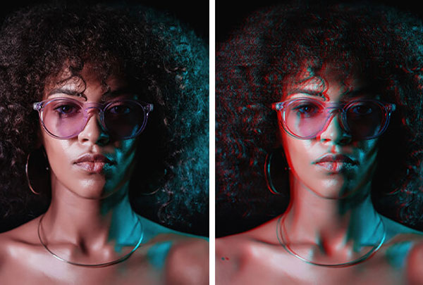 Free Glitch Photoshop Action