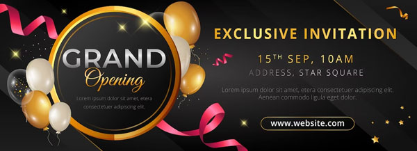 Free Gradient Grand Opening Facebook Banner