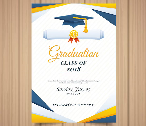 Free Graduation Flyer Templates | Easy-to-Use Designs for Graduation Announcements & Party Invites | Free PSD & Vector Files